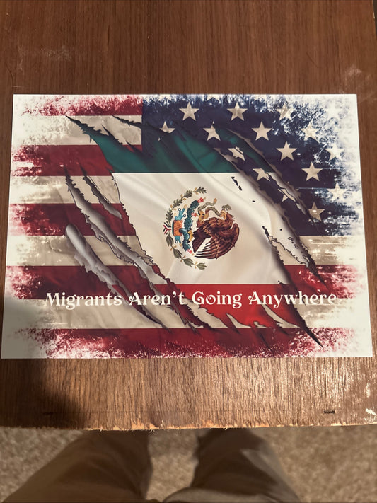 American and Mexican flag